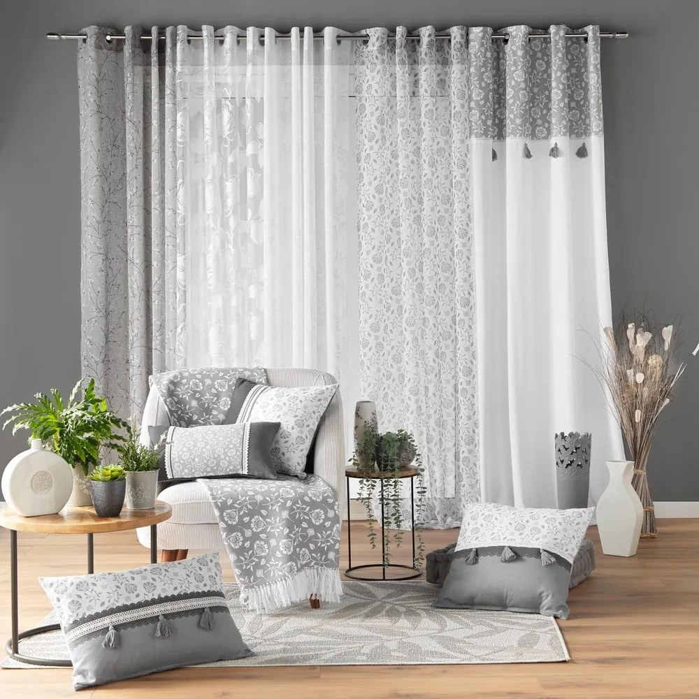 Coperta grigia 125x150 cm Flavie – douceur d'intérieur