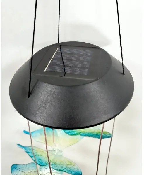 Lampada solare RGB a LED 6xLED/1,2V 300 mAh IP44 farfalla