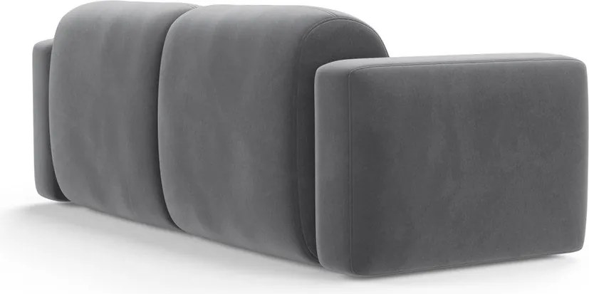 Divano grigio con rivestimento in velluto 220 cm Strino – Cosmopolitan Design