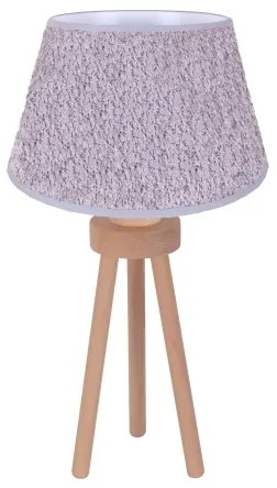 Duolla - Lampada da tavolo BOUCLE 1xE27/15W/230V diametro 28 cm grigio/legno