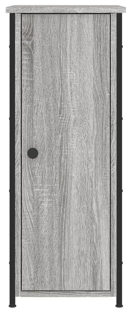 Comodino grigio sonoma 32x42x80 cm in legno multistrato