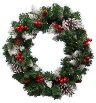 Ghirlanda natalizia LED 35xLED/3xAA 8 funzioni Ø 45 cm IP44 bianco caldo