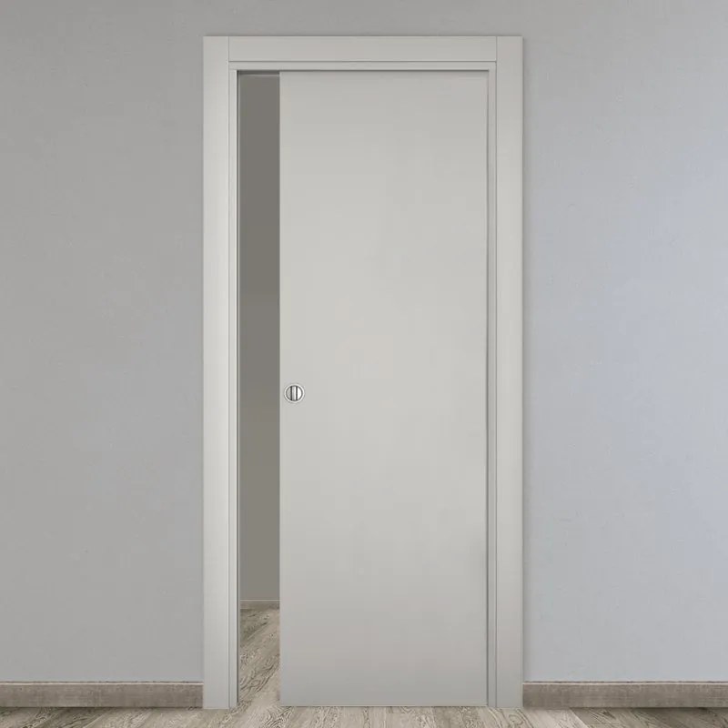 Porta scorrevole Word grigio L 80 x H 210 cm reversibile