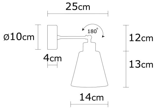 Faretto da muro MANAVGAT 1xE27/100W/230V