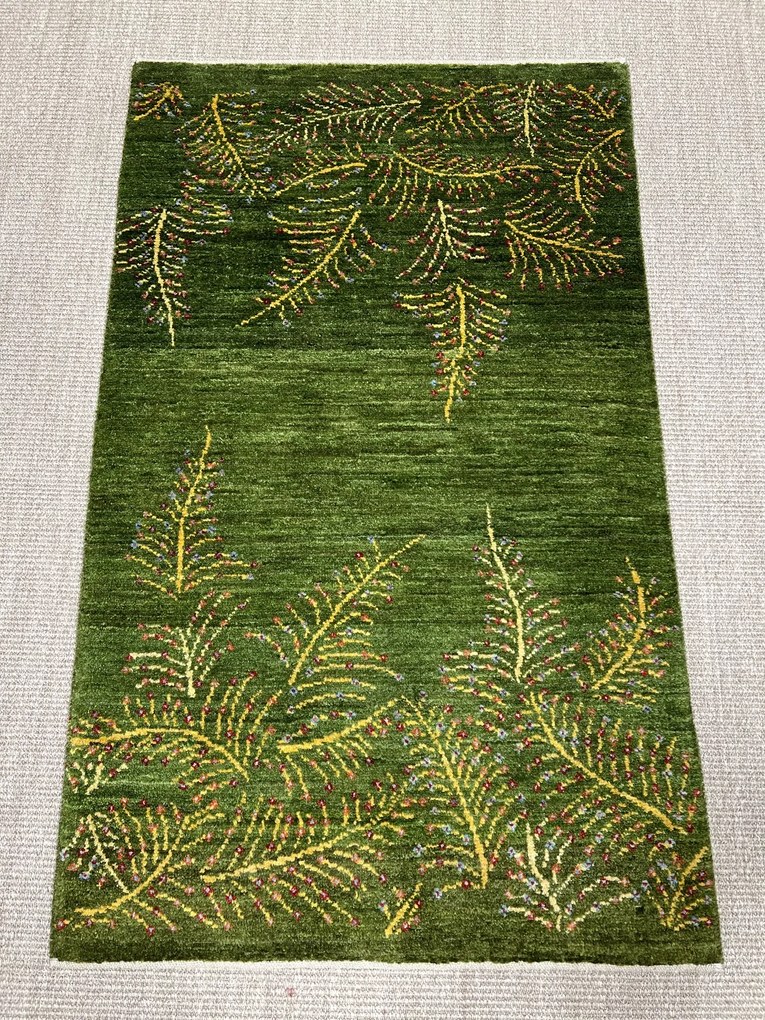 Gashguli Tappeto persiano 130 x 80 Verde (Iran) Annodato A Mano