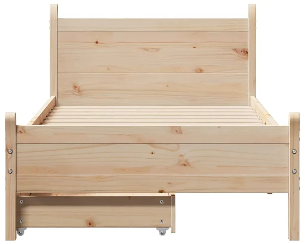 Letto senza materasso 90x190 cm in legno massello di pino
