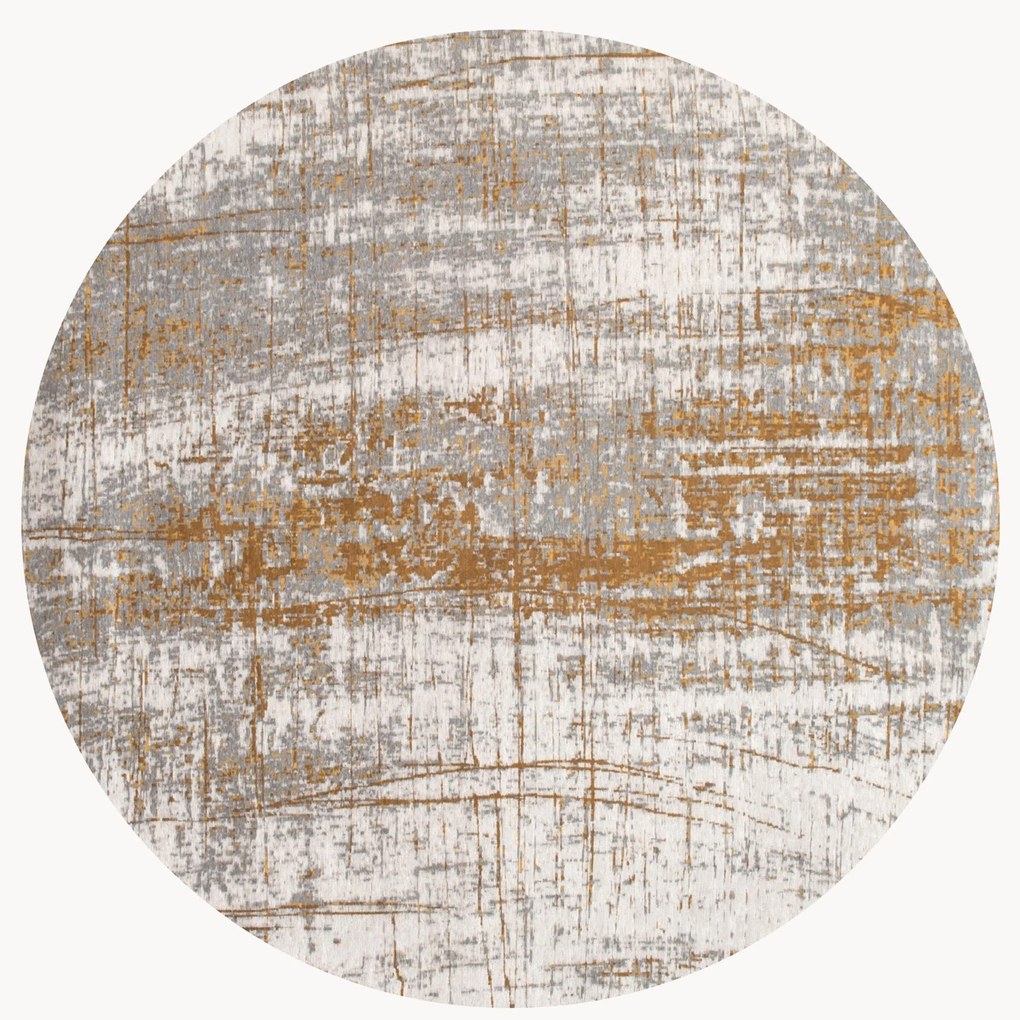 Tappeto rotondo jacquard a tessitura piatta da interno-esterno Griff