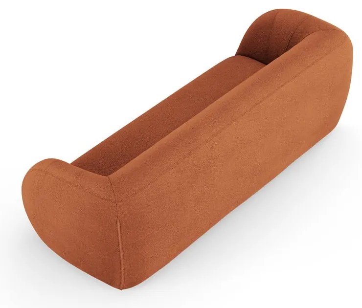 Divano in tessuto bouclé arancione 230 cm Essen - Cosmopolitan Design