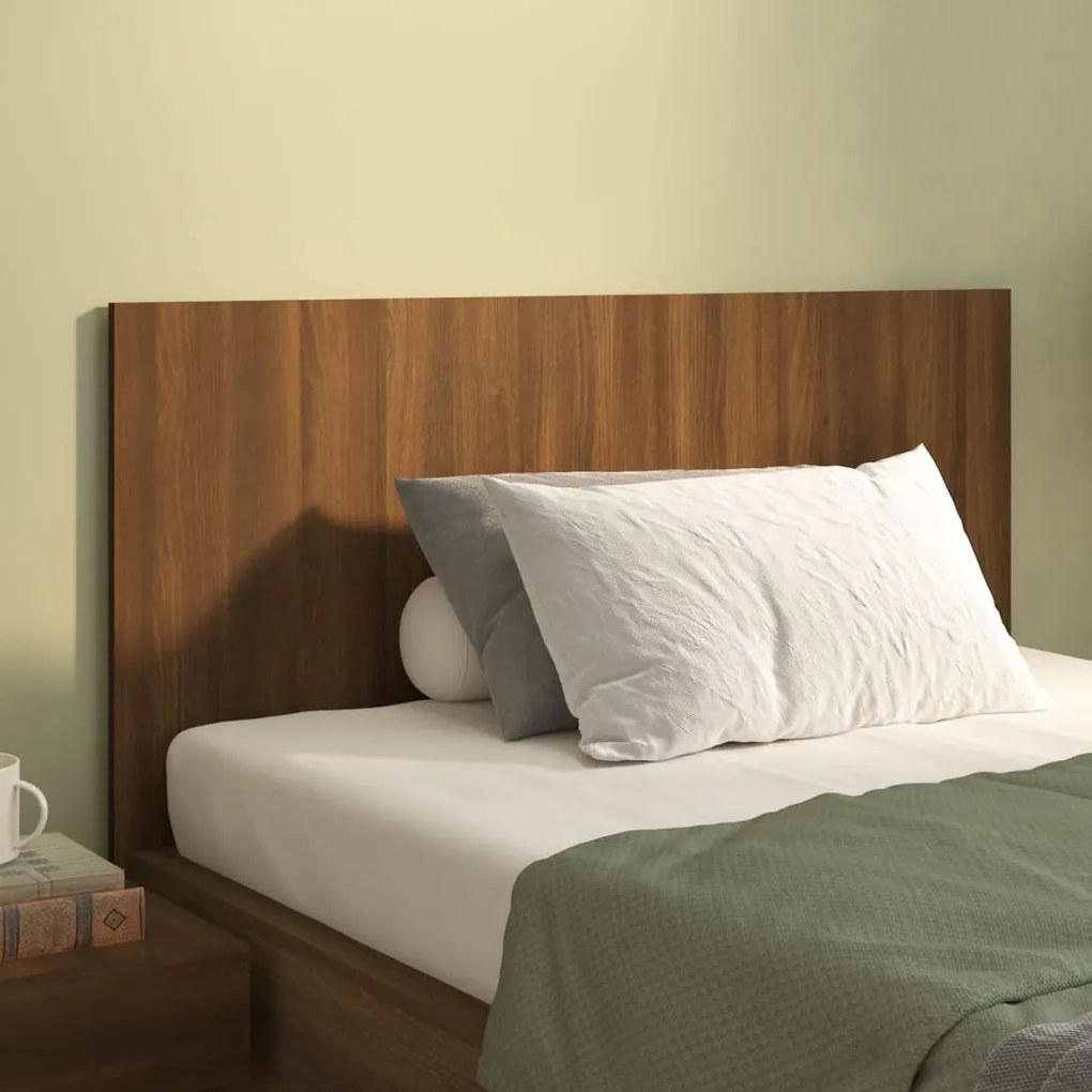 Testiera Letto Rovere Marrone 120x1,5x80cm İn Legno Multistrato /
