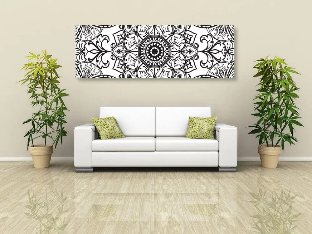 Quadro su tela – Ornamento bianco e nero