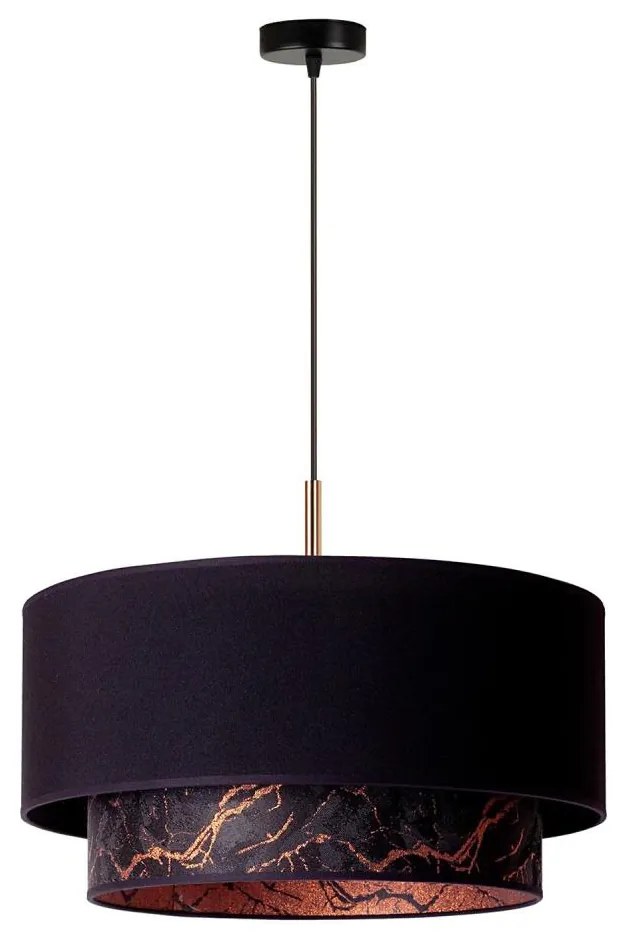 Duolla - Lampadario a sospensione con filo NANTES 1xE27/15W/230V diametro 45 cm nero/rame