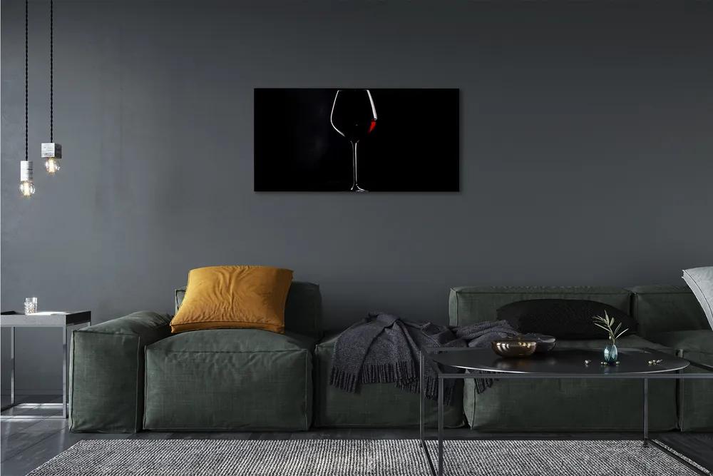 Quadro stampa su tela Sfondo nero con vino 100x50 cm