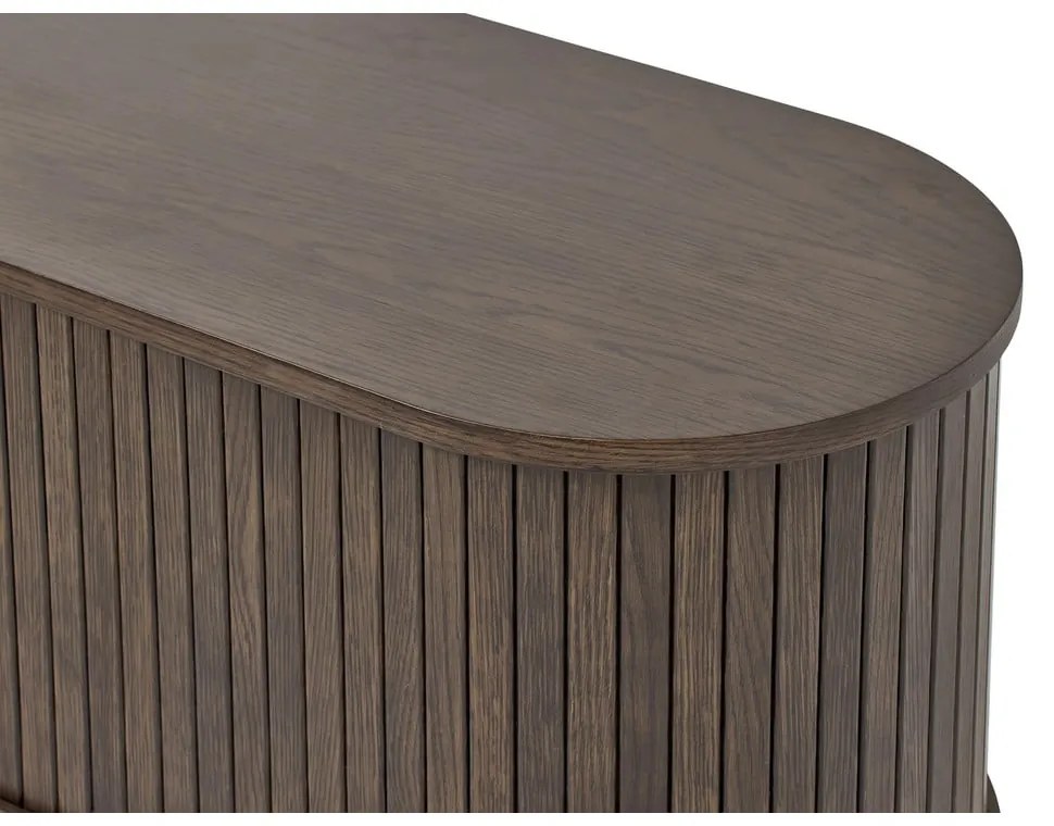 Mobile TV marrone effetto rovere 180x56x40 cm Meta – Unique Furniture