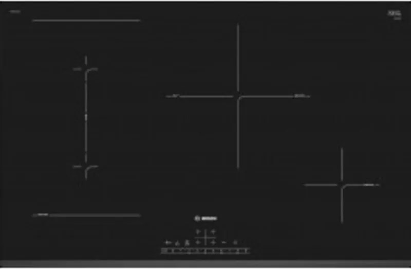 piano cottura a induzione 80cm 4 fuochi 7400w nero - pvs831fc5e - bosch