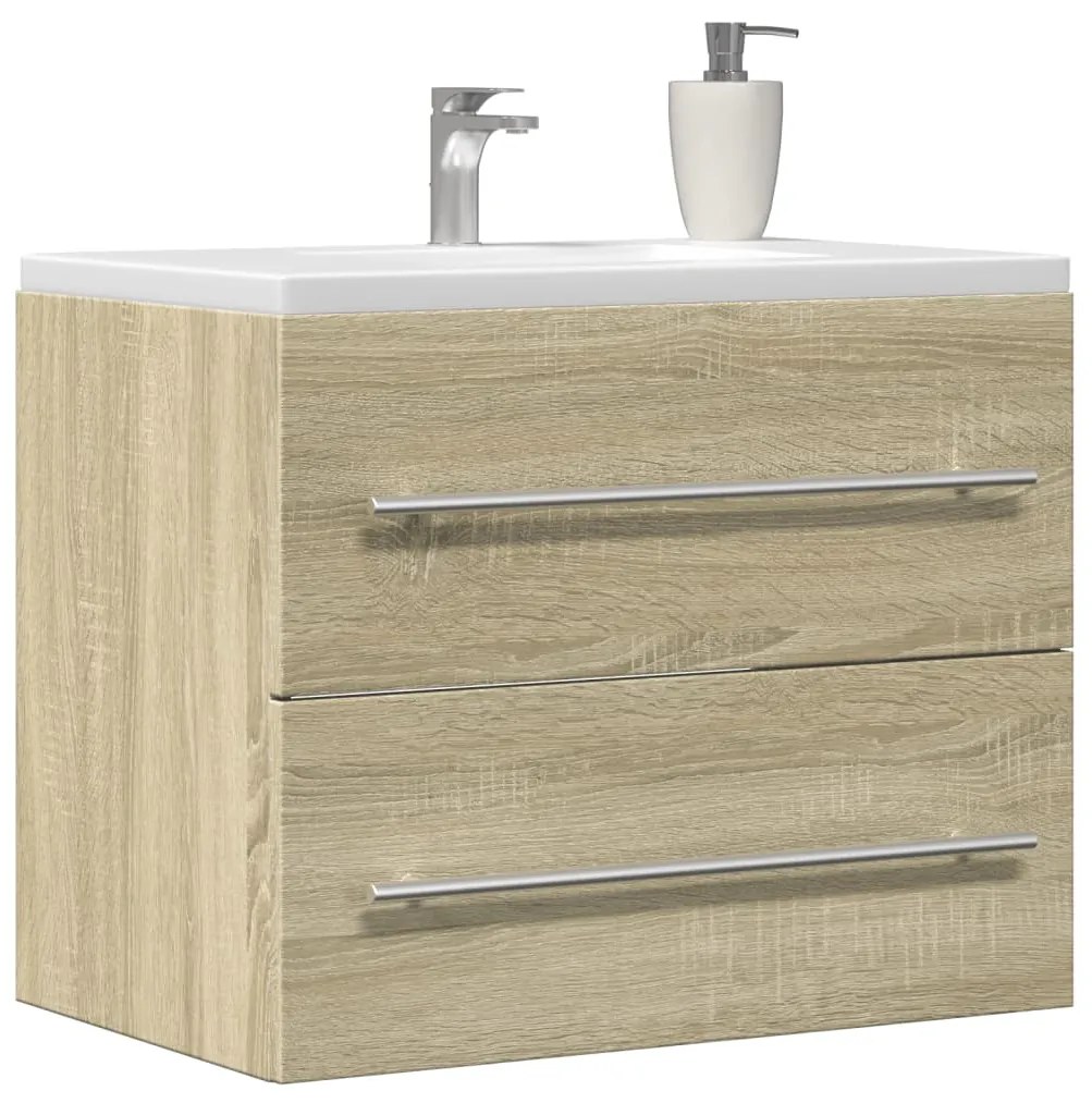 Mobile Lavabo Rovere Sonoma 60x38,5x48 Cm İn Legno Multistrato /