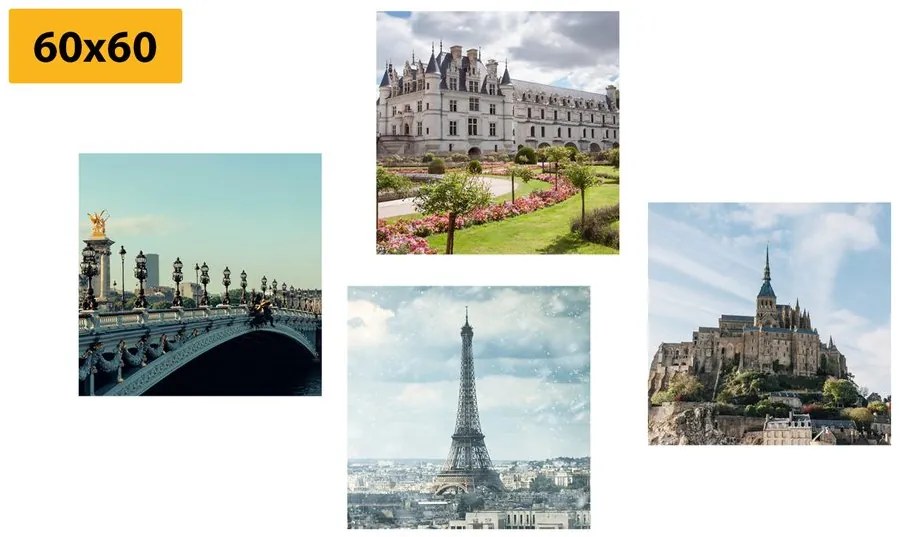 Set di quadri – Francia affascinante
