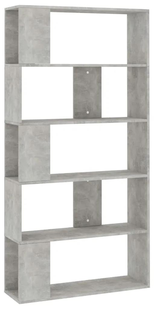 Libreria/divisorio grigio cemento 80x24x159 cm in truciolato