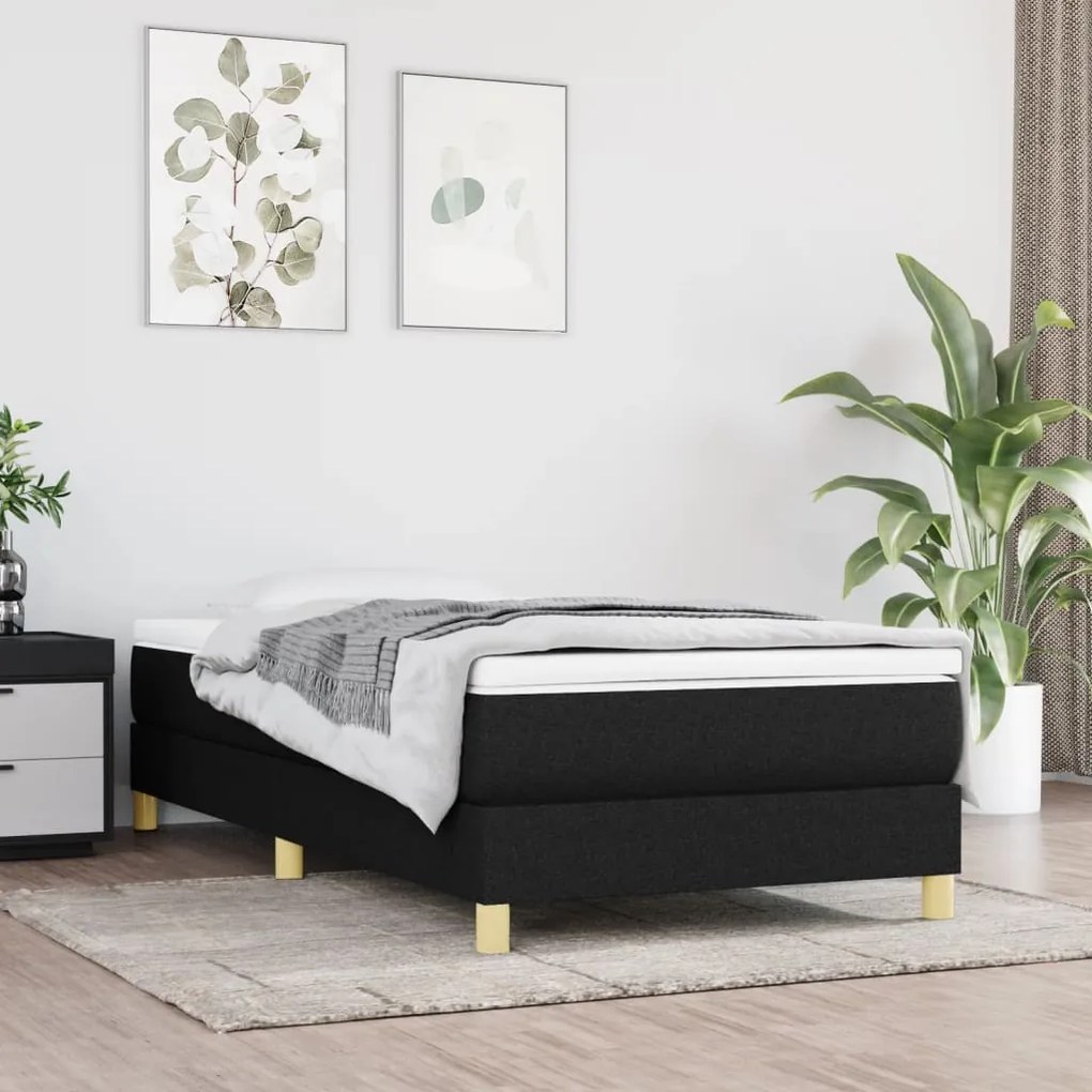 Giroletto Senza Materasso Nero 90x190 Cm İn Tessuto /