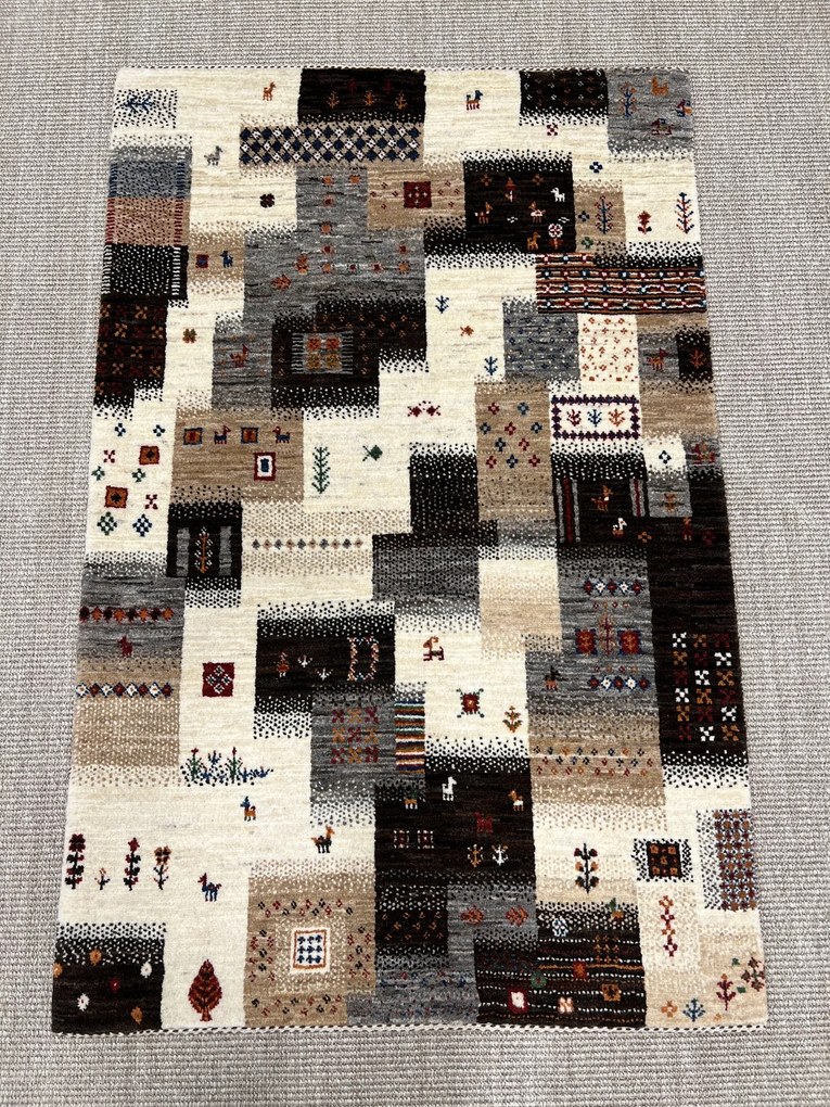 Loribaft Tappeto 80 x 130 Beige (Iran) Annodato A Mano