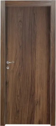 Porta reversibile a battente con telaio colore noce quercia 60x210 cm