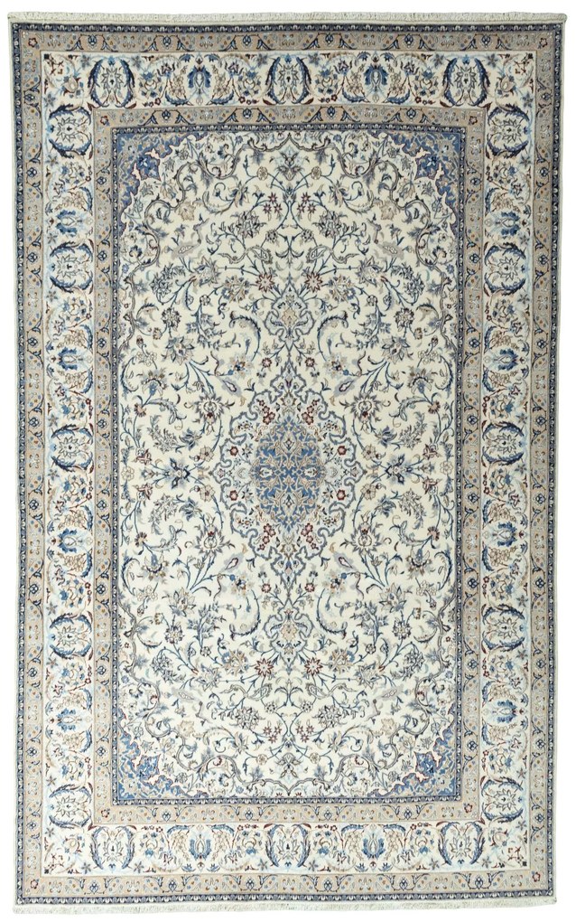 Nain Tappeto persiano 220x350 Beige (Iran) Annodato A Mano