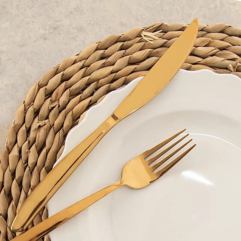 Posate dorate in acciaio inox 24 pz Gold – Orion