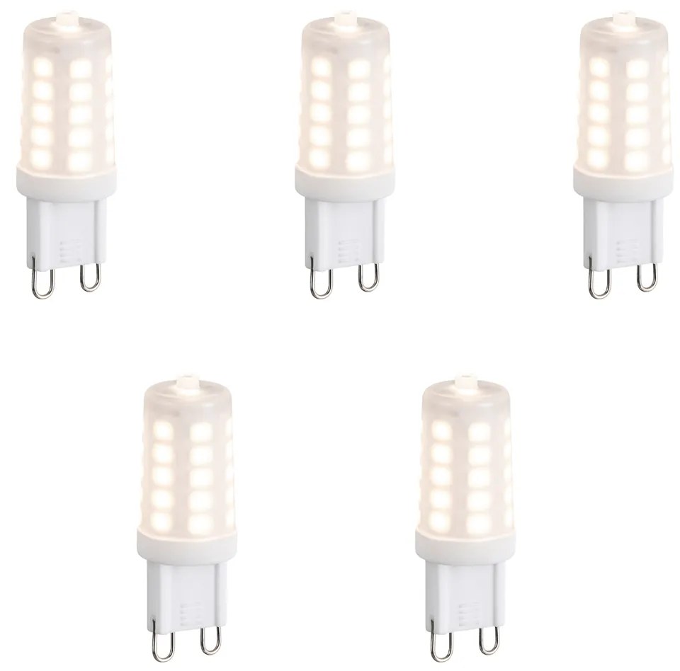 Set di 5 lampadine LED G9 dimmerabili a 3 fasi opale 3W 250 lm 2700K