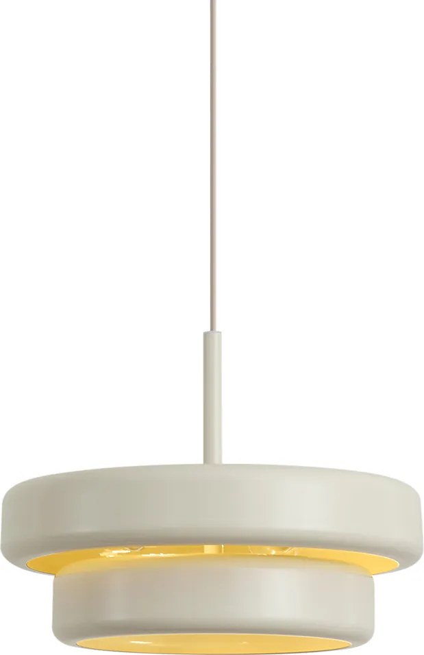 Lampada a sospensione retrò beige con paralume in metallo - Ophelia