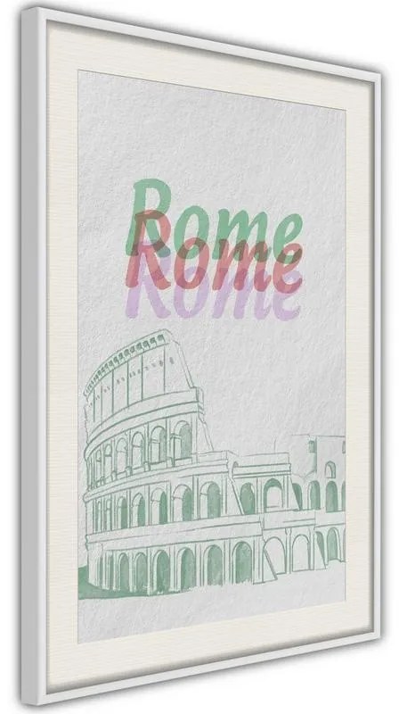 Poster  Pastel Rome  Cornice Quadri Cornice d'oro con passe-partout, Larghezza x Altezza Home decor 20x30