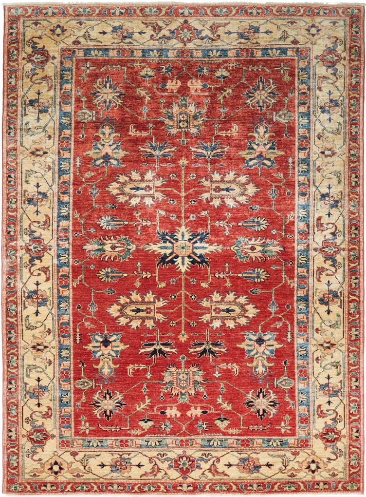 Kazak Tappeto orientale 180x240 Rosso (Pakistan) Annodato A Mano