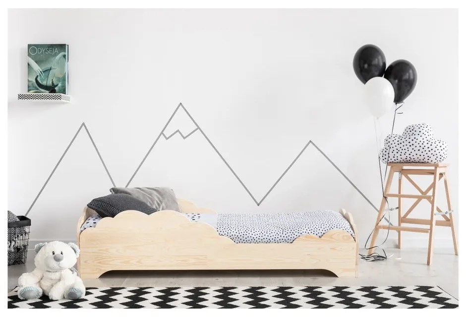 Letto per bambini in legno di pino BOX 9, 90 x 160 cm Mila Box 9 - Adeko