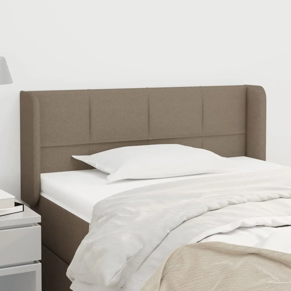 Testiera Ad Orecchio Tortora 83x16x78/88 Cm İn Tessuto /