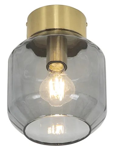 Plafoniera intelligente in ottone con vetro fumé incl. Wifi A60 - Stiklo