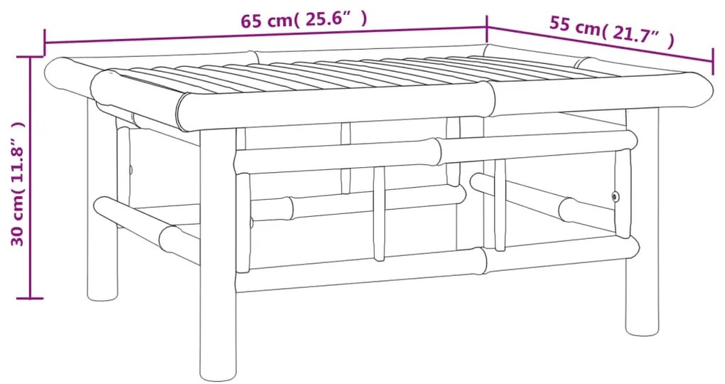 Set Salotto da Giardino 6pz con Cuscini Grigio Scuro Bambù