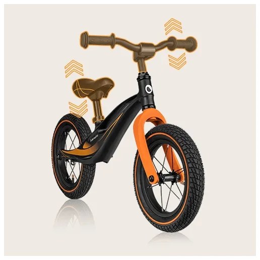 Lionelo - Bicicletta senza pedali BART AIR nero/arancione
