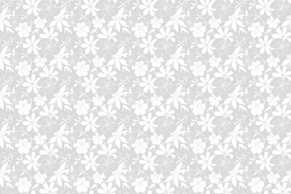 Carta da parati – Fiori fioriti delicati