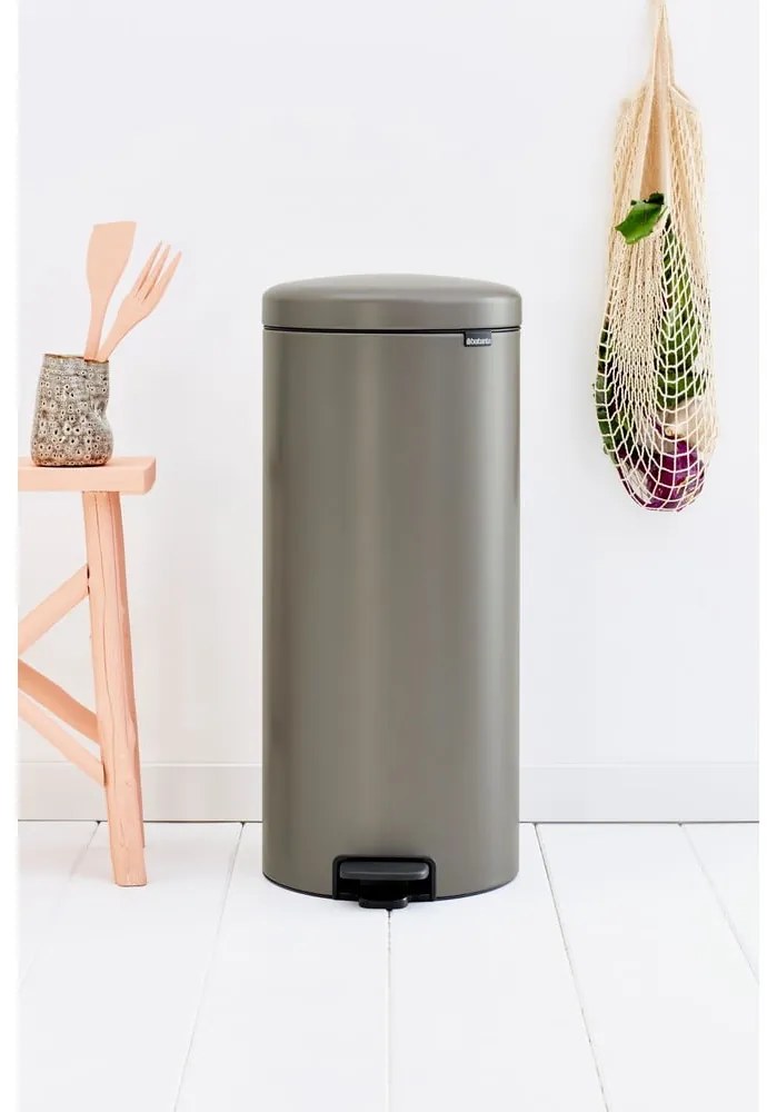 Bidone grigio in acciaio 30 l NewIcon - Brabantia