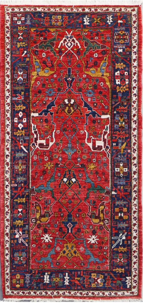 Kazak Tappeto 110x240 (Pakistan) Annodato A Mano