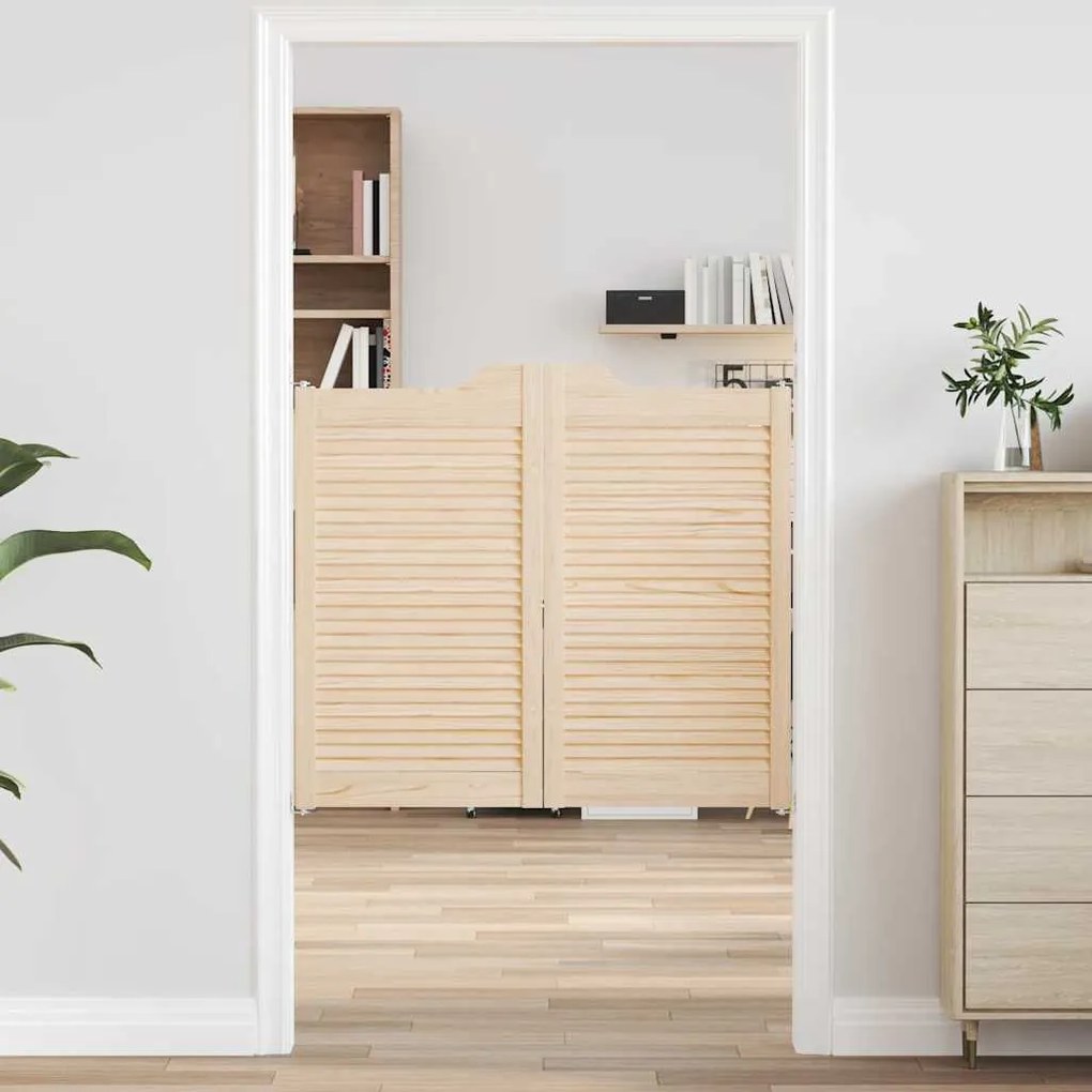 Porte A Battente 2-paio Design A Lamelle 90x100cm Legno Di Pino /