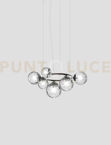 Puppet ring sospensione 7a cristallo trasparente nickel nero satina...