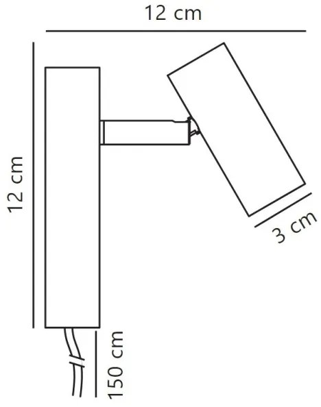 Nordlux - Faretto da parete dimmerabile OMARI LED/3,2W/230V nero