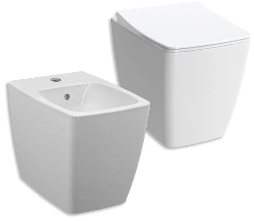 Sanitari Vitra Wc rimless e Bidet filo muro a terra