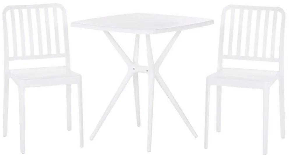 Set di tavolo e 2 sedie da giardino bianco SERSALE Beliani