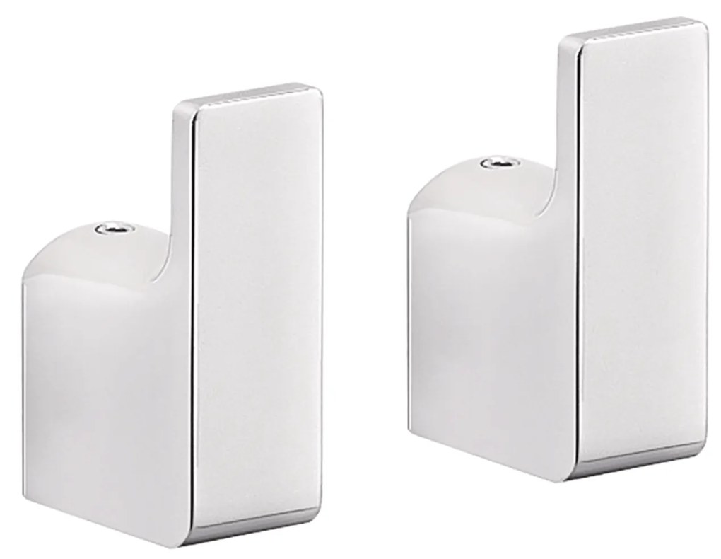 Doppio Appendiabito a Parete Gedy "Pirenei" Cromo Lucido