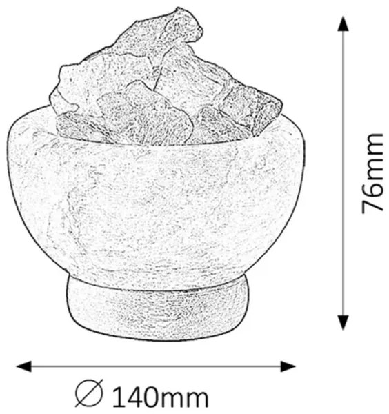 Rabalux 4097 - Lampada di sale FUJI 1xE14/15W/230V