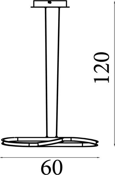 Searchlight 66110CP - Lampadario LED dimmerabile a sospensione con cavo DOODLE LED/40W/230V ottone
