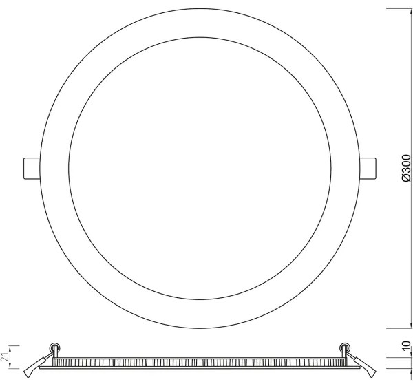 APLED - Lampada LED da incasso per bagni RONDO LED/24W/230V IP41 300 mm