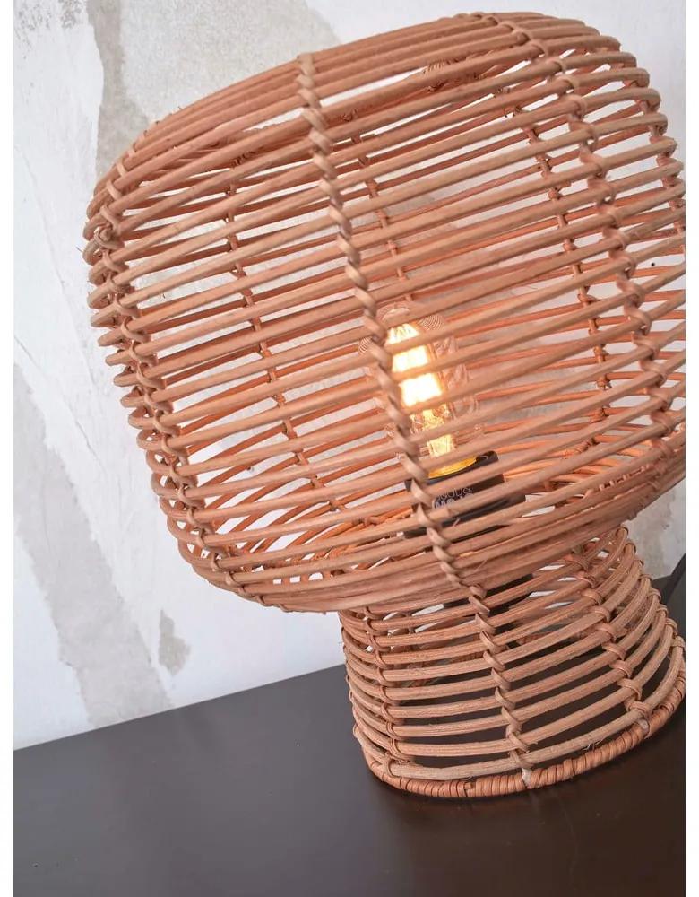 Lampada da tavolo con paralume in rattan di colore naturale (altezza 30 cm) Tanami - Good&amp;Mojo