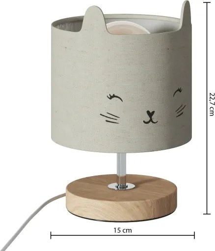 Atmosphera - Lampada da tavolo per bambini TOXEY 1xE14/25W/230V a forma di gatto
