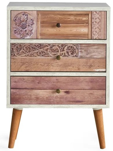 Cassettiera LIZA 68x50 bianco/marrone